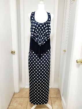 Polka Dot Maxi Dress with Overlay By Pretty Young Thing